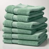 AlbedoBase_XL_image_for_a_premium_green_towel_1
