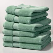AlbedoBase_XL_image_for_a_premium_green_towel_1